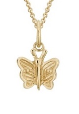 superb small butterfly pendant gold baby necklace